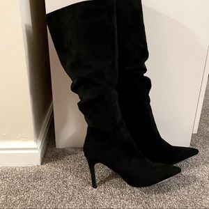 Black SHEIN suede boots Size 8.5